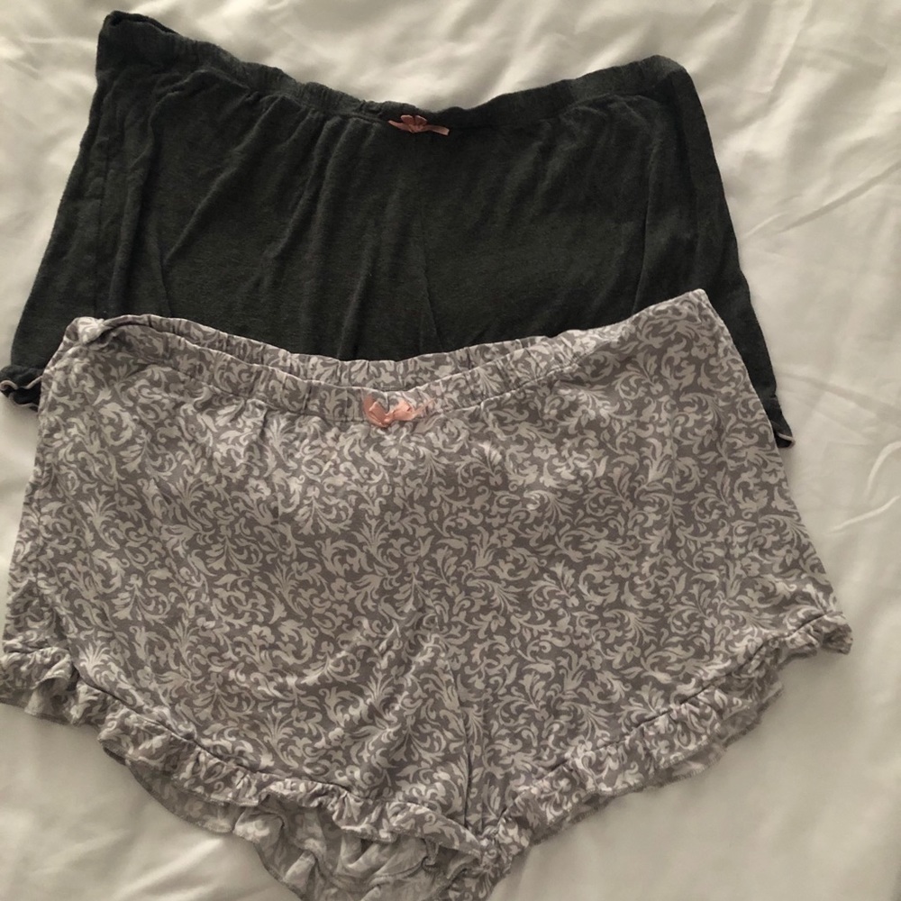 2 Pair Women’s Cotton Sleep Shorts- medium